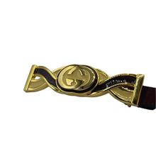 Load image into Gallery viewer, Gucci Suede G Buckle Interlocking Belt Burgundy