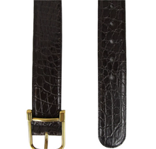 Load image into Gallery viewer, Gucci Crocodile Leather Square Buckle Belt Brown
