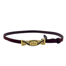 Load image into Gallery viewer, Gucci Suede G Buckle Interlocking Belt Burgundy
