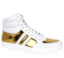 Load image into Gallery viewer, Gucci Leather Padded High-top Sneaker White