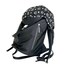 Load image into Gallery viewer, MCM Nylon Detachable Hood Backpack Black