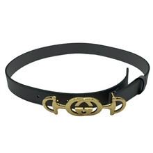 Load image into Gallery viewer, Gucci Zumi Leather GG Buckle Belt Grey