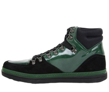 Load image into Gallery viewer, Gucci Leather Suede High-top Sneaker Green