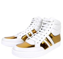 Load image into Gallery viewer, Gucci Leather Padded High-top Sneaker White