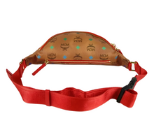 Load image into Gallery viewer, MCM Visetos Canvas Cognac Spectrum Belt Bag Brown