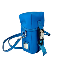 Load image into Gallery viewer, MCM Nylon Mini Flap Shoulder Bag Blue