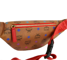 Load image into Gallery viewer, MCM Visetos Canvas Cognac Spectrum Belt Bag Brown