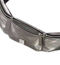 Load image into Gallery viewer, MCM Jemison Nylon Crossbody Waist Bag Silver