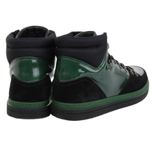 Load image into Gallery viewer, Gucci Leather Suede High-top Sneaker Green