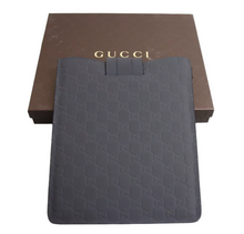 Load image into Gallery viewer, GUCCI GG Monogram Guccissima Leather iPad Case Gray