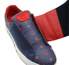 Load image into Gallery viewer, MCM Visetos Coated Canvas Low-top Sneaker Blue