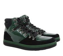 Load image into Gallery viewer, Gucci Leather Suede High-top Sneaker Green