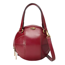 Load image into Gallery viewer, Gucci Calfskin Mini Leather Basketball Shaped Crossbody Bag Red