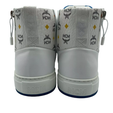 Load image into Gallery viewer, MCM Rainbow Spectrum Leather Hi Top Sneaker White