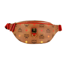 Load image into Gallery viewer, MCM Visetos Canvas Cognac Spectrum Belt Bag Brown