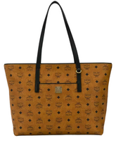 Load image into Gallery viewer, MCM Visetos Coated Canvas Shopper Tote Bag Brown