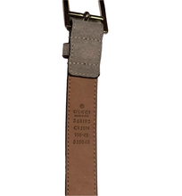 Load image into Gallery viewer, Gucci Suede Silver Buckle Belt Light Grey