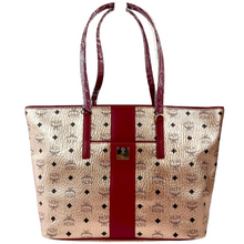 Load image into Gallery viewer, MCM Visetos Monogram Canvas Tote Bag Gold