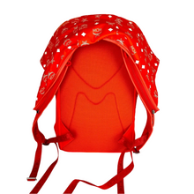 Load image into Gallery viewer, MCM Nylon Detachable Hood Backpack Orange Red