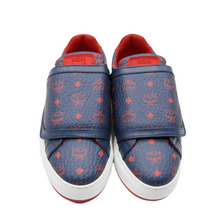 Load image into Gallery viewer, MCM Visetos Coated Canvas Low-top Sneaker Blue