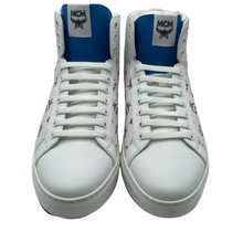 Load image into Gallery viewer, MCM Rainbow Spectrum Leather Hi Top Sneaker White