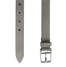 Load image into Gallery viewer, Gucci Suede Silver Buckle Belt Light Grey