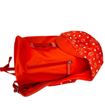 Load image into Gallery viewer, MCM Nylon Detachable Hood Backpack Orange Red