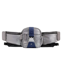 Load image into Gallery viewer, MCM Jemison Nylon Crossbody Waist Bag Silver