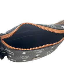 Load image into Gallery viewer, MCM Visetos Canvas Sling Belt Bag Black