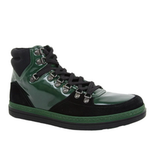Load image into Gallery viewer, Gucci Leather Suede High-top Sneaker Green