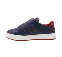 Load image into Gallery viewer, MCM Visetos Coated Canvas Low-top Sneaker Blue