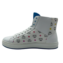 Load image into Gallery viewer, MCM Rainbow Spectrum Leather Hi Top Sneaker White