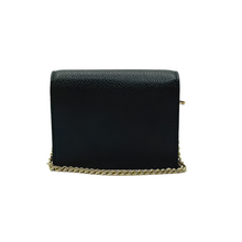 Load image into Gallery viewer, Gucci Zumi Gold Chain Bi-Fold Leather Mini Wallet Black