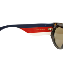 Load image into Gallery viewer, Gucci Havana Oversize Cat Eye Acetate Sunglasses Sylvie Web Logo Multicolor