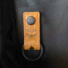 Load image into Gallery viewer, MCM Canvas Nylon Medium Roll Top Backpack Bag Black