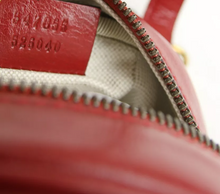 Load image into Gallery viewer, Gucci Calfskin Mini Leather Basketball Shaped Crossbody Bag Red
