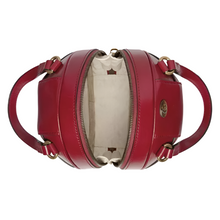 Load image into Gallery viewer, Gucci Calfskin Mini Leather Basketball Shaped Crossbody Bag Red