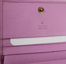 Load image into Gallery viewer, Gucci Marmont Women's w/Crystal Double G Leather Wallet Pink
