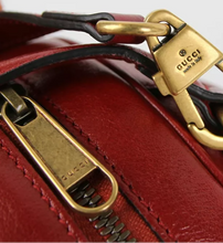 Load image into Gallery viewer, Gucci Calfskin Mini Leather Basketball Shaped Crossbody Bag Red