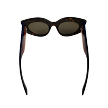 Load image into Gallery viewer, Gucci Havana Oversize Cat Eye Acetate Sunglasses Sylvie Web Logo Multicolor