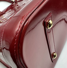 Load image into Gallery viewer, Louis Vuitton Women's Alma GM Monogram Patent Leather Satchel Bag Red