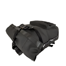 Load image into Gallery viewer, MCM Canvas Nylon Medium Roll Top Backpack Bag Black