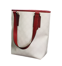 Load image into Gallery viewer, GUCCI Heart Tattoo Coated Canvas Bucket Bag White