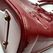 Load image into Gallery viewer, Louis Vuitton Women's Alma GM Monogram Patent Leather Satchel Bag Red