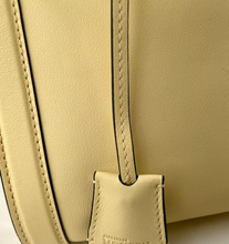 Load image into Gallery viewer, Alexander McQueen Skull Padlock Leather Satchel Bag Light Yellow