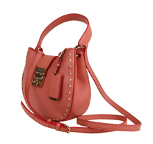 Load image into Gallery viewer, MCM Trisha Small Cocoa Studded Leather Crossbody Bag Pink