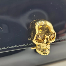 Load image into Gallery viewer, Alexander McQueen Patent Leather Continental Wallet Dark Navy