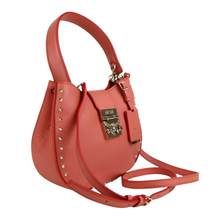 Load image into Gallery viewer, MCM Trisha Small Cocoa Studded Leather Crossbody Bag Pink