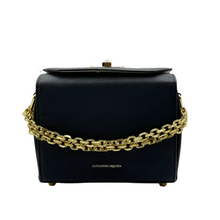 Load image into Gallery viewer, Alexander McQueen Box 19 Bag w/Gold Hardware Leather Crossbody Bag Black