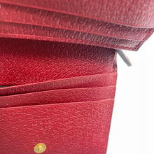Load image into Gallery viewer, Gucci Supreme GG Canvas Floral Coin Leather Wallet Red